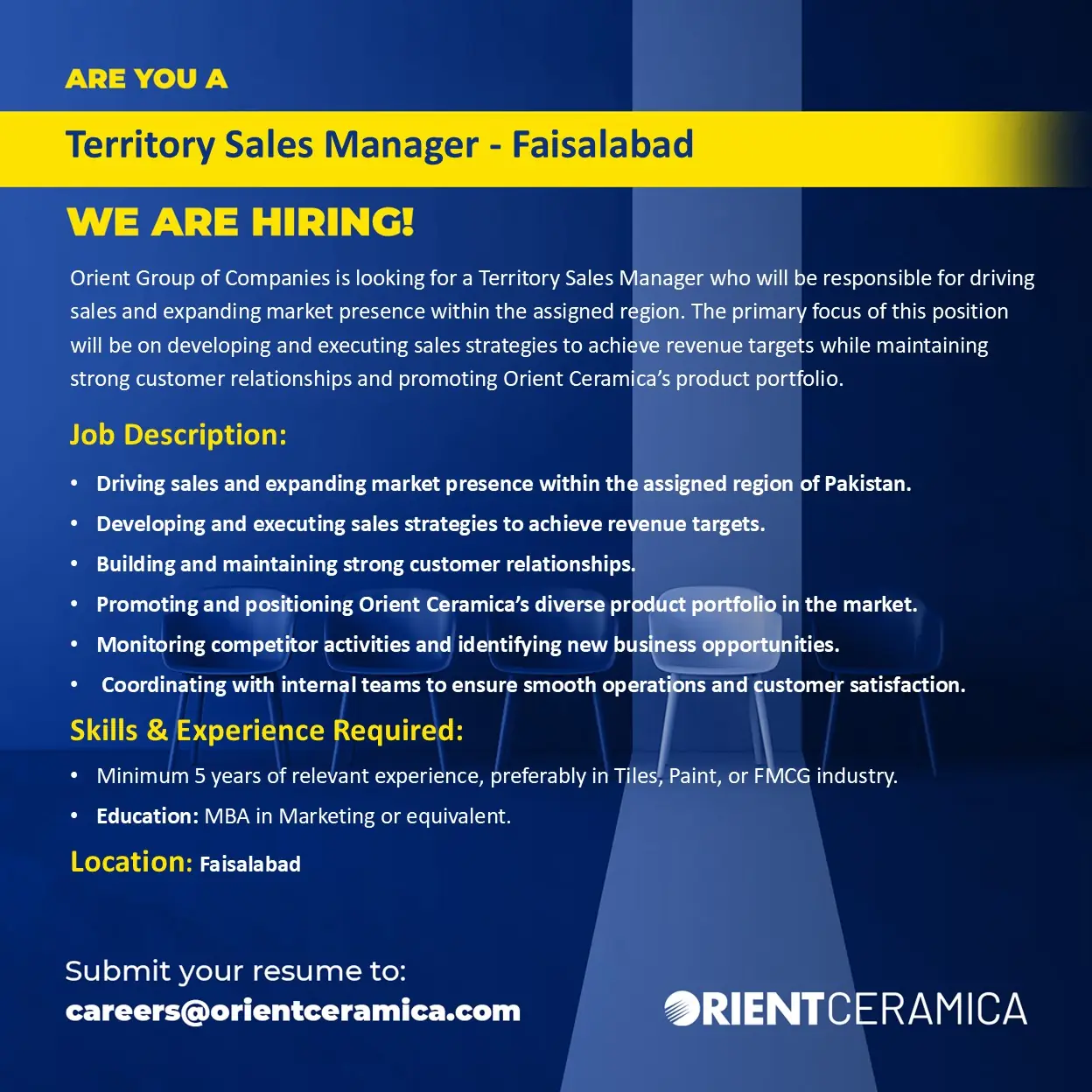 Territory Sales Manager – Faisalabad job poster